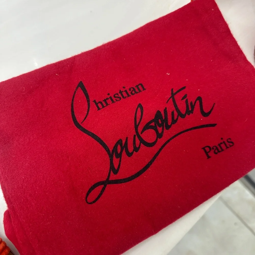 Christian Louboutin Red Sandals with Braided Detail - Picture 4 of 5